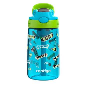 Contigo Kid's 14 oz. Aubrey Plastic Water Bottle - Blue Raspberry/Skater