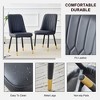 PAGED Dining Chairs Set of 2, Modern Kitchen Chair with Metal Legs and Sponge Filling, PU Leather Living Room Chair for Dining Room - 4 of 4