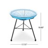 Rattan Outdoor End Table with Tempered Glass Top, 17.75" Round Patio Side Table, Outdoor Accent Table -Christopher Knight Home - 4 of 4