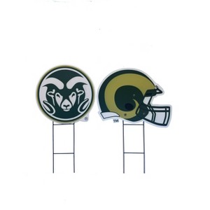 NCAA Colorado State Rams 2pk Logo and Helmet Garden Stake Set - 1 of 1