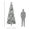 9ft Unlit Snow-Flocked Slim Pine Artificial Christmas Tree with Realistic Branches and 1084 Tips - 3 of 4