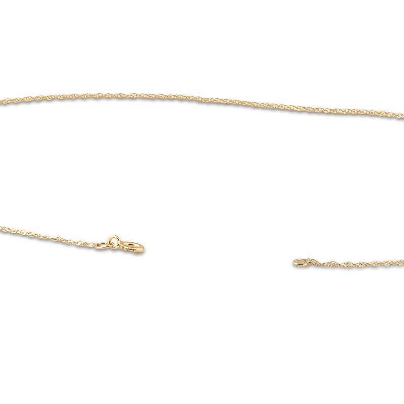 Pompeii3 Solid 10k Yellow Gold 18" Dainty Chain With Spring Ring, 3 of 5