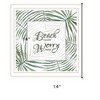 HomeRoots BEACH MORE WORRY LESS White Framed Print Wall Art - 3 of 3