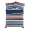 Brooklyn Loom 3pc Full/Queen Met Stripe Yarn Dye Quilt Set Navy Blue/Brown: Cotton Microfiber Blend, Machine Washable, Oeko-Tex Certified - 4 of 4