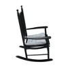 SKRAN Solid Hardwood Porch Rocker Chair, Wide Seat with Slatted Backrest and Armrests, Outdoor Rocking Chair for Porch, Balcony, or Garden - 4 of 4