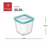 Bormioli Rocco Frigoverre Future Glass Food Storage Container, Set of 2 - 25.25 oz Square, Airtight with Silicone Gasket - 2 of 4