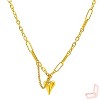 Gold Titanium Steel Heart - Pendant Classic Women's Necklace - 3 of 4