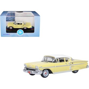 1958 Chevrolet Impala Sport Colonial Cream with Snowcrest White Top 1/87 (HO) Scale Diecast Model Car by Oxford Diecast - 1 of 4