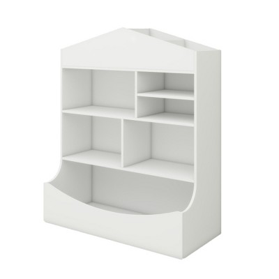 Sevobal Utility Storage Shelves, Open Rack with Freestanding Display Storage for Bedroom Living Room Office, White, 32.44"*14.84"*39.37"