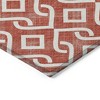Red And Ivory Geometric Washable Indoor Outdoor Area Rug - 4 of 4