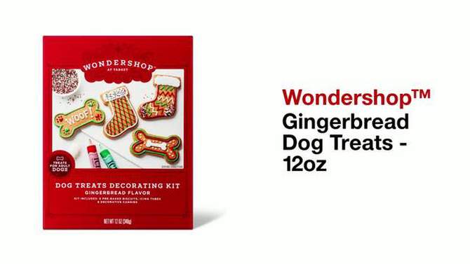 Dog Treat Decorative Kit Gingerbread Flavor For Adult Dog - 12oz - Wondershop&#8482;, 2 of 8, play video
