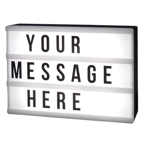 Led Message Light Box With Changeable Letters Black Room Essentials Target