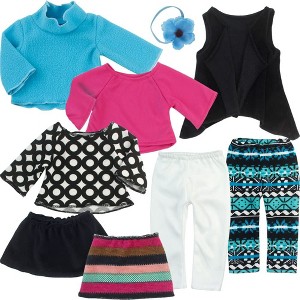Sophia’s 9 Piece Winter Set for 18" Dolls, Blue/Black - 1 of 4