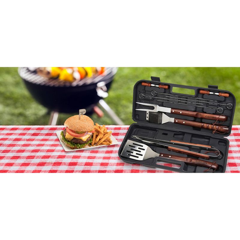 Cuisinart CGS-W13 13pc Wooden Handle Grill Tool Set, 3 of 7