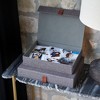 Photo Storage Boxes with Lids - Set of 2 Linen Organizers for Pictures, Documents, Scrapbooking Supplies, Keepsakes & Memories - 3 of 4
