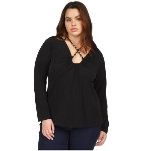 Michael Kors Womens Chain Neck Pullover Blouse - 1 of 1