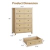 Rattan Dresser with Drawers, Natural Storage Cabinet & Chest Organizer for Bedroom and Living Room - 4 of 4