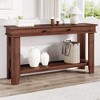 59-Inch Long Console Table, Wooden Entryway Table with 2 Drawers & Open Storage Shelf, Hallway, Living Room - 4 of 4