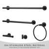 WOWOW 6-Piece Stainless Steel Bathroom Towel Rack Set in Brushed Nickel - 3 of 4