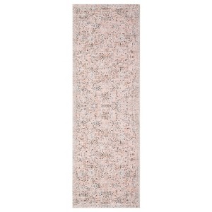 Washable Indoor Vintage Floral Print Area Rugs, Soft Non Slip Low Pile Floor Carpet for Home Office - 1 of 4