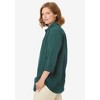 Woman Within Plus Size Three-Quarter Sleeve Peachskin Button Front Shirt - 4 of 4