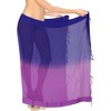 LA LEELA Summer Beachwear Sarong Swimsuit Coverups for Women Chiffon Long Beach Tie Wraps Skirt Swim Cover Up Sheer Scarf One Size Blue,Solid - 2 of 4