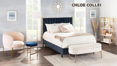 King Gray Velvet Tufted Headboard with Gold Frame