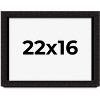 PosterPalooza | Modern Shadow Box 1" Depth Black Picture Frame - UV Acrylic, Backing Board, Hanging Hardware - 2 of 4
