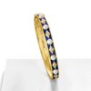 Ross-Simons 4.5-5mm Cultured Pearl Bangle Bracelet With Diamond Accents and Blue Enamel in 18kt Gold Over Sterling - 4 of 4