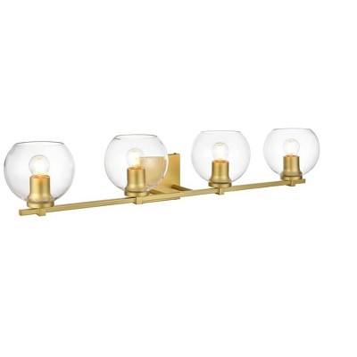 Elegant Lighting Juelz 4 light Brass and Clear Bath Sconce
