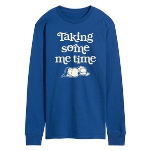 Men's - Peanuts - Taking Some Me Time Long Sleeve Graphic T-Shirt - 1 of 4