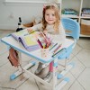 Mount-It! Kids' Desk and Chair Set Blue: MDF Art Desk for Creativity, School & Student Use, Ages 3-10, Includes Drawer - image 4 of 4