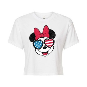 Women's - Disney - Americana Cropped Graphic T-Shirt - 1 of 4