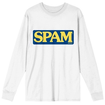 Spam Brand Logo Men’s White Long Sleeve Shirt