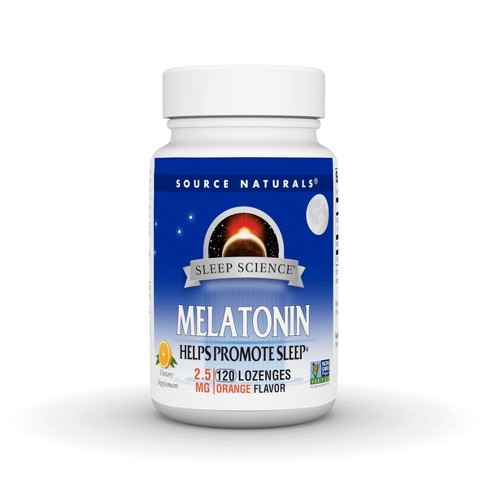 Source Naturals, Inc. Melatonin 2.5mg Sublingual-orange 120 Lozenge ...