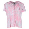 Not a Morning Person Women's Pink Ribbon Tie-Dye Notch Short Sleeve and Shorts Set - 2 of 4