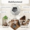 UPHA 26'' Modern MDF Pet Furniture Cat Carrier Side Table - 3 of 4