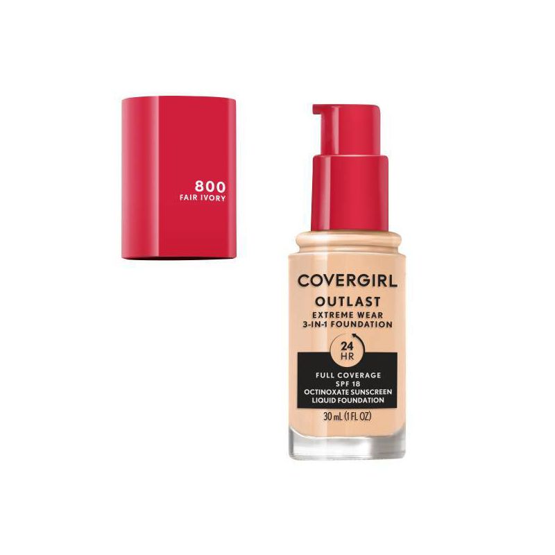 COVERGIRL Outlast Extreme Wear 3-in-1 Foundation with SPF 18 - 1 fl oz, 3 of 7