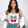 Simply Sage Market Women's Coquette Patriotic Cherries Graphic Racerback Tank - 4 of 4