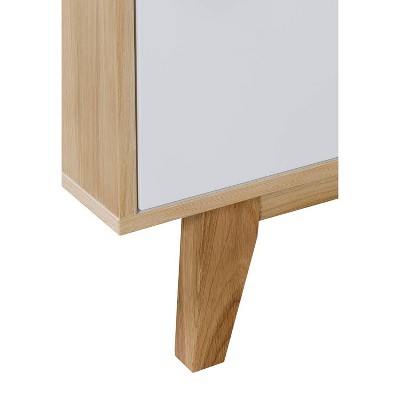 Giselle Light Oak and White Media Console
