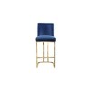 Meridian Furniture,Heidi Navy Velvet Stool - 3 of 4