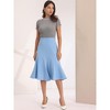 Hobemty Women's Office Midi Length High Waist Fishtail Skirt - 3 of 4
