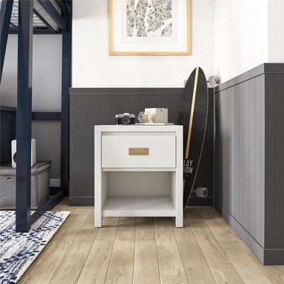Monarch Hill Haven White and Gold Kids' 1-Drawer Nightstand
