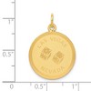 Black Bow Jewelry 14k Yellow Gold Las Vegas Nevada Disk Charm - 4 of 4