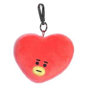 Aurora Mini TATA Clip-On BT21 Lovable Stuffed Doll Red 4" - 1 of 4