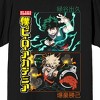 My Hero Academia Deku And Bakugo Crew Neck Short Sleeve Women's Black Crop T-shirt - 2 of 4