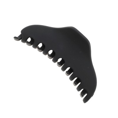 Unique Bargains Frosted Crescent Hair Clips Black 1 Pc