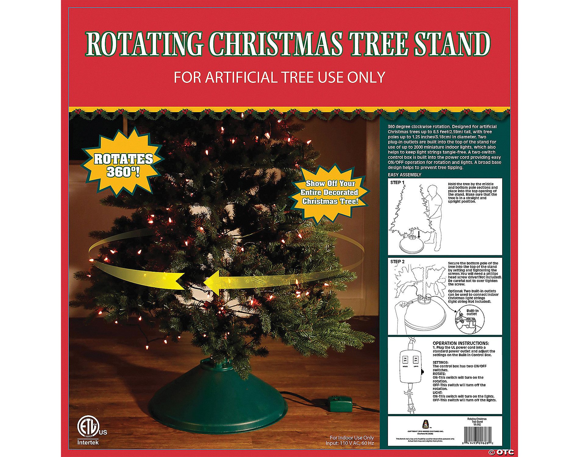 Morris Costumes EZ Rotating Christmas Tree Stand