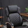TiramisuBest Brown PU Leather Executive Office Chair, Wide Seat, High Back, Adjustable Height, 350lbs Capacity - 3 of 4