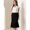 INSPIRE CHIC Women's Office Work Bodycon Fishtail Midi Skirts - 4 of 4
